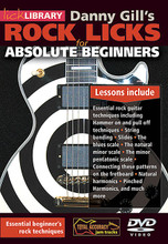 Rock Licks for Absolute Beginners for Guitar. Lick Library. DVD. Guitar tablature. Lick Library #RDR0463. Published by Lick Library.

This superb DVD includes a selection of easy to absorb lessons that are designed to teach the beginner guitarist some of the essential basics of ROCK guitar playing.

Over the course of this DVD you will learn some essential lead guitar techniques such as string bending, hammer on and pull off, sliding, and vibrato that can also be other styles of guitar playing from jazz to metal. This DVD includes essential rock guitar techniques including: Hammer-on and pull-off techniques • String bending • Slides • The blues scale • The natural minor scale • The minor pentatonic scale • Connecting these patterns on the fretboard • Natural harmonics • Pinched harmonics and much more.