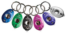 Keychain LED Light accessory. General Merchandise. Published by Hal Leonard.

This handy keychain features a bright white, energy-efficient LED light. There is a press-on switch or a constant-on switch option. Beam visible up to one mile away! Powered by two included lithium batteries.