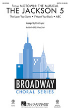 The Jackson 5 ((from Motown: The Musical)). By The Jackson 5. Arranged by Mark A. Brymer. For Choral (SATB). Broadway Choral. 16 pages. Published by Hal Leonard.

You'll thrill to the exhilarating joy of Motown the Musical and this 4-minute mini-medley of hits that salutes The Jackson 5 and their prominent place in Motown history. Includes ABC * I Want You Back * The Love You Save. Available separately: SATB, SAB, 2-Part, ShowTrax CD. Combo parts available digitally (tpt 1, tpt 2, tsx, tbn, syn, gtrs, b, dm). Duration: ca. 3:35.

Minimum order 6 copies.