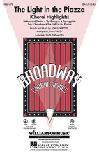 The Light in the Piazza ((Choral Highlights)). By Adam Guettel. Arranged by John Purifoy. For Choral (SSA). Broadway Choral. 32 pages. Published by Hal Leonard.

Adam Guettel's The Light in the Piazza has been described as “a shimmering pearl,” and with its soaring melodies and passionate, romantic lyrics, the Tony Award-winning musical richly deserves the accolades it has received. This 11-minute medley features well-crafted vocal parts and the orchestration captures the magic of the original Broadway production. Ideal for high school and community choirs, it includes: The Beauty Is * The Light in the Piazza * Passeggiata * Say It Somehow * Statues and Stories. Available separately: SATB, SAB, SSA, Chamber Orchestra score and parts (sc, fl, ob, eh, timp, perc, hp, str: 88442) and ShowTrax CD. Duration: ca. 11:30.