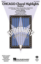 Chicago - Choral Highlights by Fred Ebb and John Kander. Arranged by Ed Lojeski. For Choral (SSA). Broadway Choral. 40 pages. Published by Hal Leonard.

Kander and Ebb's splashy 1975 musical is entertaining new audiences thanks to last year's award-winning cinematic revival. Share in their success with this great feature medley from Ed Lojeski. Songs include: All I Care About * All That Jazz * Funny Honey * Mister Cellophane * Nowadays * Razzle Dazzle * and Roxie. Available separately: SATB, SAB and SSA. Instrumental Pak includes parts for Trumpet 1 & 2, Clarinet/Tenor Sax, Trombone, Tuba, Synthesizer, Guitar/Banjo, Bass, Drums and Percussion 1 & 2. ShowTrax CD also available. Performance Time: Approx. 12:30.

Minimum order 6 copies.