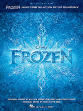 Frozen (Music from the Motion Picture Soundtrack). By Kristen Anderson-Lopez and Robert Lopez. For Guitar. Easy Guitar. Softcover. Guitar tablature. 48 pages. Published by Hal Leonard.

11 selections from the 2013 blockbuster Disney animated movie hit, Frozen, arranged for developing guitarists. Includes: Do You Want to Build a Snowman? • Fixer Upper • For the First Time in Forever • For the First Time in Forever (Reprise) • Frozen Heart • Heimr Arnadalr • In Summer • Let It Go • Love Is an Open Door • Reindeer(s) Are Better Than People • Vuelie. Also includes souvenir pictures from the film!