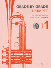 Grade by Grade (Trumpet (Grade 1), Book/CD With CDs of Performances and Accompaniments). By Various. Edited by Janet Way. For Trumpet. Boosey & Hawkes Chamber Music. Softcover with CD. Boosey & Hawkes #M060124846. Published by Boosey & Hawkes.

These delightful collections of carefully-selected pieces provide the perfect repertoire resource for aspiring Grade 1 and Grade 2 instrumentalists. Each piece included in these wide-ranging collections is complemented by useful practice and performance tips. A CD of demonstration and backing tracks is also included to enhance both private practice and public performance.