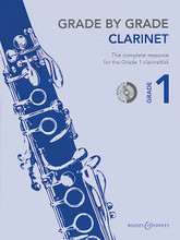 Grade by Grade (Clarinet (Grade 1), Book/CD With CDs of Performances and Accompaniments). By Various. Edited by Janet Way. For Clarinet. Boosey & Hawkes Chamber Music. Softcover with CD. Boosey & Hawkes #M060124785. Published by Boosey & Hawkes.

These delightful collections of carefully-selected pieces provide the perfect repertoire resource for aspiring Grade 1 and Grade 2 instrumentalists. Each piece included in these wide-ranging collections is complemented by useful practice and performance tips. A CD of demonstration and backing tracks is also included to enhance both private practice and public performance.