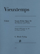 Viola Sonata in B-Flat Major, Op. 36 (With Marked and Unmarked String Part). By Henry Vieuxtemps. Edited by Peter Jost. For Viola. Henle Music Folios. Softcover. 34 pages. G. Henle #HN577. Published by G. Henle.

Now considered the foremost of the Franco-Belgian violin school, Vieuxtemps was an excellent viola player and composer of several works for violin and viola. This edition is the first ever Urtext edition of his opus 36.