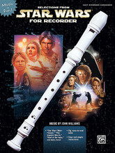 Selections from Star Wars for Recorder (Book Only). By John Williams. For Recorder. Recorder Collection. Easy Recorder Songbook. Movie. Softcover. 24 pages. Alfred Music #25935. Published by Alfred Music.

Written for easy recorder, this book features big, easy-to-read notes, a beginner's guide to playing the recorder, and a clear, simple introduction to reading music. Seven of the most well-known Star Wars themes and melodies are included. Titles: Star Wars (Main Theme) • May the Force Be with You (“The Force Theme”) • The Imperial March (“Darth Vader's Theme”) • Princess Leia's Theme • Duel of the Fates • Yoda's Theme • The Throne Room (and End Title).