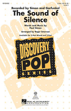 The Sound of Silence (Discovery Level 2). By Paul Simon. By Paul Simon. Arranged by Roger Emerson. For Choral (2-Part). Discovery Choral.

Now available in a Discovery Series edition for young choirs, this #1 hit from 1966 by Simon and Garfunkel offers lots of opportunities for developing choral skills while connecting the generations through music. Available separately: 3-Part Mixed, 2-Part, VoiceTrax CD. Duration: ca. 3:20.

Minimum order 6 copies.