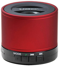 
Bluetooth Wireless Mini Speaker (Red Portable Speaker with SD Card For Playback and Radio). Hardware. Published by Hal Leonard. 

If you are serious about music, this is the portable speaker for you! UGO is all about sound and versatility. With four playback modes UGO Bluetooth has the ability to deliver deep bass tones, crystal clear midranges and sparkling tenor from any audio source. This can be via Bluetooth connection or direct plug-in. With Bluetooth connectivity you can stream your music wirelessly from up to 30 feet away. Bluetooth 4.0 technology provides the fastest data transfer with the lowest energy loss creating a portable sound machine that plays for hours on a single charge. Equipped with a built-in FM radio and Micro SD card player, UGO is arguably the biggest bang for your buck in the world of portable bluetooth speakers. It comes with an unconditional 12-month warranty against defects and features six color options.
