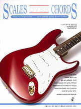 Scales Over Chords (How To Improvise...And Never Play Bad Notes!). For Guitar. Music Sales America. Improvisation, Scales and Play Along. Instructional book and examples/accompaniment CD. Standard notation, guitar tablature, guitar fretboard diagrams, guitar chord diagrams, chord names and instructional text. 159 pages. Music Sales #BS70297. Published by Music Sales.

All you need to know about the art of improvisation. Teaches the guitar player how to improvise and play lead lines over chord progressions. Also explains how to create and use intervals, scales, modes and arpeggios in any key. With helpful accompaniment CD containing back up and play along tracks.