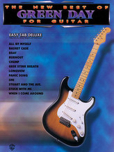 The New Best Of Green Day For Guitar - Easy Guitar by Green Day. For Guitar. Artist/Personality; Guitar Personality. Easy Guitar. Punk Rock and Pop Rock. Difficulty: easy-medium. Easy guitar tablature songbook. Guitar tablature, standard notation, vocal melody, lyrics, chord names, guitar chord diagrams and guitar tab glossary. 48 pages. Alfred Music #PG9614. Published by Alfred Music.

All of Green Day's greatest pop/punk hits, arranged in Easy Tab Deluxe. The titles are: All by Myself * Basket Case * Brat * Burnout * Chump * Geek Stink Breath * Longview * Panic Song * She * Stuart and the Ave. * Stuck with Me * When I Come Around.