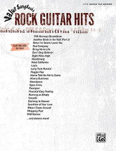 Rock Guitar Hits (Value Songbooks Series). By Various. For Guitar. Guitar Mixed Folio; Guitar TAB; Solo Guitar TAB (EZ/Int). Easy Guitar. Rock. Softcover. Guitar tablature. 304 pages. Alfred Music #33597. Published by Alfred Music.

Budget-savvy musicians love the Value Songbooks series! The books in this series each contain more than 300 pages of smash hit sheet music for a bargain price! For practice, pleasure, or performance, any musician – from hobbyist to professional – will appreciate the huge array of top-tier songs available in these smart and affordable collections.

Songs: 19th Nervous Breakdown • After Midnight • All I Wanna Do • American Idiot • Another Brick in the Wall (Part 2) • Babe I'm Gonna Leave You • Bad Company • Beat It • Blitzkrieg Bop • Bring Me to Life • Broken • Cat's in the Cradle • The Chain • Chuck E's in Love • Cocaine • Dance to the Music • Don't Stop Believin' • Early Mornin' Rain • Eight Miles High • Europa (Earth's Cry Heaven's Smile) • Everyday People • For What It's Worth (There's Something Happening Here) • Friend of the Devil • Gimme Some Lovin' • Gloria • Going Under • Headstrong • A Horse with No Name • Hotel California • How You Remind Me • If You Could Read My Mind • I'll Stand by You • Layla • Listen to the Music • Long Train Runnin' • Maggie May • Mama Told Me Not to Come • Misery Business • Moondance • Mr. Bojangles • Only the Lonely • Open Arms • Papa's Got a Brand New Bag • Paralyzer • Paranoid Android • Peaceful Easy Feeling • Photograph • Ramblin' Man • The Reason • Runnin' with the Devil • Running on Empty • Send the Pain Below • Sheena Is a Punk Rocker • Shooting Star • Smooth • So Far Away • Sorry • Soul Man • Stairway to Heaven • Stay with Me • Summertime Blues • Sunshine of Your Love • Theme for an Imaginary Western • Time of the Season • When I Come Around • Whipping Post • White Room • Wild Horses • Wild Night • Wish You Were Here.