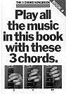 Play All the Music in This Book with These 3 Chords: G, C, D7 (The 3-Chord Songbook Series - Book 4). For Guitar. Music Sales America. Softcover. 48 pages. Music Sales #AM34414. Published by Music Sales.

Even absolute beginner guitarists can build a repertoire of folk classics with this songbook! It includes over 40 songs that can be learned in a day by mastering the three-chord “trick.” It uses only lyrics and 3-chord symbols, so no knowledge of musical notation is required. Songs include: Amazing Grace • Kumbaya • Michael Row the Boat Ashore • Clementine • On Top of Old Smokey • Red River Valley • and many more.