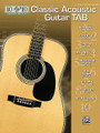 Classic Acoustic Guitar Tab (10 for $10 Sheet Music Series). By Various. For Guitar. Guitar Mixed Folio; Guitar TAB; Solo Guitar TAB (EZ/Int). Easy Guitar. Acoustic. Softcover. Guitar tablature. 48 pages. Alfred Music #31481. Published by Alfred Music.

10 for $10 Sheet Music: Classic Acoustic Guitar Tab contains 10 of your favorite acoustic songs, all in professionally arranged tab format for just $10.00. Titles: If You Could Read My Mind (Gordon Lightfoot) • Layla (from Unplugged) (Eric Clapton) • Sister Golden Hair (America) • Taxi (Harry Chapin) • Copperline (James Taylor) • Black Water (The Doobie Brothers) • My Sweet Lady (John Denver) • Early Mornin' Rain (Gordone Lightfoot) • A Love Song (Loggins & Messina) • Classical Gas (Mason Williams).