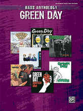 Green Day Bass Anthology by Green Day. For Bass. Artist/Personality; Authentic Guitar TAB; Bass Guitar Personality; Guitar TAB. BASS TAB. Punk Rock and Pop Rock. Bass tablature songbook. Bass tablature, standard notation, vocal melody, lyrics and chord names. 84 pages. Alfred Music #25506. Published by Alfred Music.

Alfred is pleased to release the new "Green Day Bass Guitar Anthology." Grammy-award winning artists Green Day had a breakthrough year in 2005, with the tremendous success of their internationally recognized release "American Idiot." Alfred is proud to publish their work, releasing album-matching folios for all their CDs, including their hit records "American Idiot," "Nimrod," "Dookie," and "Insomniac." The "Green Day Bass Anthology" is our first Green Day title specifically for bass players. This book provides authentic bass TAB for 20 of Green Day's greatest hits. Songs from all of their releases have been included. Titles include: American Idiot * Basket Case * Boulevard of Broken Dreams * Brain Stew * Espionage * Good Riddance (Time of Your Life) and more.