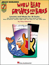 World Beat Grooves for Bass for Electric Bass. Bass Builders. Softcover with CD. Guitar tablature. 40 pages. Published by Hal Leonard.

This book profiles 18 distinct styles of world music. Each section includes performance notes, authentic-sounding bass lines written in tab and standard notation, and recommendations for further listening and reading. The accompanying CD features full-band demos of all 18 styles, including: bossa nova, calypso, mambo, maracatu, merengue, reggae, rumba, salsa, samba, ska, tango, tumbão, zydeco and more.