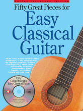 Fifty Great Pieces for Easy Classical Guitar by Various. For Guitar. Guitar. Softcover with CD. Guitar tablature. 96 pages. Music Sales #AM1005939. Published by Music Sales.

All the music, in both standard notation and tablature, to fifty standards from the beginner and intermediate classical guitar repertoires. Includes a full-length CD of all the pieces performed by the author. Learn pieces by Grieg * Paganini * Sor * Giuliani * Carcassi * and many more.