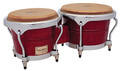 Concerto Series Red Finish Bongos (7 inch. & 8-1/2 inch.). For Bongos. Tycoon. Tycoon Percussion #TB-800CR. Published by Tycoon Percussion.

Featuring premium quality water buffalo skin heads, these bongos are constructed of hand-selected, aged Siam Oak wood. They feature Chrome Deluxe hoops and large 5/16″ diameter tuning lugs, along with a super high-gloss finish. Tuning wrench included.