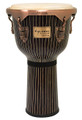 Master Hand-Crafted Pinstripe Series Djembe (12 inch.). For Djembes. Tycoon. Tycoon Percussion #TJHC-712ACT1. Published by Tycoon Percussion.

As the name suggests, this drum is hand-carved by highly-skilled craftsmen, resulting in their unique and beautiful appearance. No two drums will look exactly the same! Constructed of hand-selected, aged Siam Oak wood, the djembe has exceptional quality and unmatched sound. It features a brushed Chrome Deluxe hoop, reinforced side plates with 5/16″ diameter tuning lugs, and backing plates. The djembe is 22″ tall, with a 12″ diameter head made of hand-picked premium quality goat skin. A tuning wrench is included.