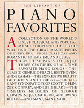 Library of Piano Favorites by Various. Arranged by Amy Appleby. For Piano. Music Sales America. Classical. Advanced. Softcover. 242 pages. Music Sales #AM943195. Published by Music Sales.

A collection of the world's finest classical and popular music arranged for the advanced pianist. Here you will find the great masterpieces of every era – from classical and romance to ragtime and blues. Enjoy three centuries of all-time favorite piano solos. Including: Amazing Grace • Clair de Lune • Grand March from Aida • The Minute Waltz • and more. Spiral bound.