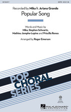 Popular Song by Ariana Grande and Mika. By Mika and Stephen Schwartz. Arranged by Roger Emerson. For Choral (SATB). Pop Choral Series. Octavo. 12 pages.

With the blessing of composer Stephen Schwartz, British singer Mika and pop star Ariana Grande have some fun with this humorous remix of the “popular song” from the musical Wicked that turns the tables to give the song a powerful anti-bullying message. Available separately: SATB, SAB, 2-Part, ShowTrax CD.

Minimum order 6 copies.