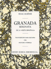 Granada Serenata by Isaac Albeniz (1860-1909). Edited by Francisco Tarrega. For Guitar. Music Sales America. Classical. 8 pages. Union Musical Ediciones #UMG21657. Published by Union Musical Ediciones.

'Granada' serenata from the “Suite Espanola” by I. Albeniz, transcribed for the guitar by F. Tarrega.