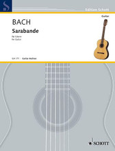 Sarabande in B Minor (Guitar Solo). By Johann Sebastian Bach (1685-1750). Arranged by Andres Segovia and Andr. For Guitar. Gitarren-Archiv (Guitar Archive). 4 pages. Schott Music #GA171. Published by Schott Music.