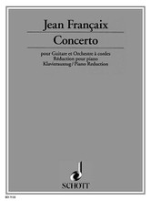 Guitar Concerto 1982 (Guitar with Piano Reduction). By Jean Francaix (1912-1997) and Jean Fran. For Guitar, Piano. Schott. Piano Reduction with Solo Part. 62 pages. Schott Music #ED7133. Published by Schott Music.