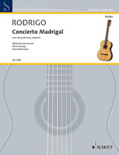 Concierto Madrigal by Joaquin Rodrigo (1901-1999) and Joaqu. For Guitar Duet. Schott. Piano reduction with solo part. 83 pages. Schott Music #ED7390. Published by Schott Music.