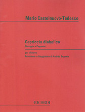 Capriccio Diabolico (Homage to Paganini) (Guitar Solo). By Mario Castelnuovo Tedesco (1895-1968). For Guitar. Guitar Solo. 12 pages. Ricordi #R124371. Published by Ricordi.

Sheet music for classical guitar.
