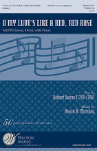 O My Luve's Like a Red, Red Rose by Kevin Memley. For Choral (SATB Divisi). Walton Choral. 12 pages.

This well-known Robert Burns poem has been brought to new life by the composer. The flowing tune builds to a dramatic and uplifting climax - proclaiming the depth of love - before settling to a quiet and intimate close. A nicely-crafted melody, solid part-writing and a beautifully accessible piano accompaniment make this a great choice for choirs of various levels. Duration: ca. 4:25.

Minimum order 6 copies.