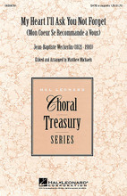 My Heart I'll Ask You Not Forget ((Mon couer se recommande a vous)). By Jean-Baptiste Weckerlin. Arranged by Matthew Michaels. For Choral (SATB). Treasury Choral. 8 pages. Published by Hal Leonard.

Often erroneously attributed to Orlando di Lasso, this part-song is actually of 19th century origin with the text deriving from a 15th century French poem. The work is excellent for developing phrase, balance and intonation and a wonderful contest selection. French and English texts. Duration: ca. 1:40.

Minimum order 6 copies.