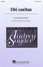 Ubi Caritas by Audrey Snyder. For Choral (SATB). Festival Choral. Festival. 8 pages. Published by Hal Leonard.

This beloved 10th-century Latin text has been crafted into a simple, lovely setting that allows the choir to display beauty of tone, expressive phrasing and sensitive word painting. Available: SATB, 3-Part Mixed. Performance Time: Approx. 3:15.

Minimum order 6 copies.