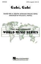 Gabi, Gabi arranged by William Powell. For Choral, Percussion (SATB). Festival Choral. Festival. HS/ADULT. 12 pages. Published by Hal Leonard.

This a cappella setting of a traditional South African praise song just bursts with joyful energy. Dynamic contrast, percussion and a wide range of layered vocal textures make this an appealing concert choice. Available: SATB a cappella. Performance Time: Approx. 2:15.

Minimum order 6 copies.