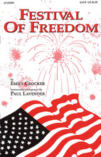 Festival of Freedom arranged by Emily Crocker. For Choral (SATB). Choral. Festival. 24 pages. Published by Hal Leonard.

Here's an ideal way to close a music festival or spring concert. Combining choir and band, this powerful setting traces America's roots through song, portraying the struggle for freedom and the pursuit of a dream. Using some of our most treasured folk songs, it paints a vivid picture of America's heritage. This dramatic finale will be a standard for your library for years to come. Includes: Shenandoah * Yankee Doodle * Cumberland Gap * The Banks of the Sacramento * Follow The Drinking Gourd * The Battle Cry of Freedom * The British Grenadiers * Chester * Old Joe Clark * The Yellow Rose of Texas * Deep River * America The Beautiful. Available: SATB, SAB, 2-Part, Concert Band. Performance Time: Approx. 7:00.

Minimum order 6 copies.