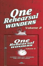 One Rehearsal Wonders, Volume 2 (Preview Pack (Book/CD)). For Choral (PREV PAK). Glory Sound. Book with CD. GlorySound #GN6012. Published by GlorySound.

Here are more great anthems with that “one-rehearsal singability!” Church music directors coast-to-coast found success with the first volume of One Rehearsal Wonders and once again, this second volume delivers joyful songs of worship and soaring anthems of adoration all highly accessible to choirs of all sizes. These two-part, SAB, and easy SATB chorals can be sung any time and are guaranteed winners with a minimum of rehearsal time. From some of today's leading writers – Joseph M. Martin * Patti Drennan * Pepper Choplin * Stan Pethel * Ruth Elaine Schram * Don Besig * and Nancy Price * and others. Includes: He Lifted Me • The Old Rugged Cross • Alleluia, Praise His Name • The Everlasting Arms • My Savior and more.