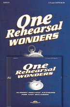 One Rehearsal Wonders (Preview Pack (Book/CD)). For Choral (PREV PAK). Glory Sound. Choral. Book with CD. 70 pages. GlorySound #GN6005. Published by GlorySound.

Every choir needs a cache of anthems that are easy to learn for those “slim” Sundays. One Rehearsal Wonders will be an essential for directors who are looking for quality SAB, two-part, and simple SATB anthems. From contemporary chorals for worship, to expressive songs of devotion and praise, this compilation of eight anthems plus bonus benediction is ideal for smaller adult and youth choirs. One Rehearsal Wonders will meet many needs for easily learned anthems, and will prove to be a valuable budget stretcher as well.

Contents: I Will Rejoice • He Will Carry You Through • One Step He Leads • Praise God • Delight Yourself in the Lord • Awaken Me to Pray • O Give Thanks • At the Cross • Go in Love.