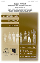 Right Round ((from Pitch Perfect)). Arranged by Deke Sharon. For Choral (TTBB A Cappella). Choral. 16 pages. Published by Contemporary A Cappella Publishing.

Pitch Perfect's Treblemakers win the regionals with this rowdy, rollicking arrangement originally made popular by the Tufts Beelzebubs on NBC's The Sing Off Season One. 4-part harmony plus duet. Vocal percussion optional.

Minimum order 6 copies.