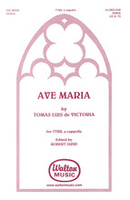 Ave Maria by Tomas Luis de Victoria (0-1611) and Tom. Arranged by Robert Sund. For Choral (TTBB A Cappella). Walton Choral. 8 pages. Walton Music #W9005. Published by Walton Music.

Explore the expressive depth of Renaissance polyphony in this fine new edition from respected choral conductor Robert Sund, arranged especially for the 2005 TMEA Men's All-State Chorus.

Minimum order 6 copies.