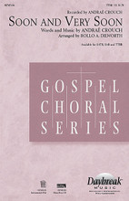 Soon and Very Soon by Andrae Crouch and Andra. By Andrae Crouch and Andra. Arranged by Rollo Dilworth. For Choral (TTBB). Daybreak Choral Series. Sacred. 12 pages. Published by Daybreak Music.

No sitting still on this one! Rollo Dilworth has created a winner with his arrangement of this spiritual favorite. Your choir and congregation will be captivated by the insistent and building rhythm of this arrangement.Available separately: SATB, SAB and TTBB. Instrumental ePak includes parts for Bass Guitar and Drums. BonusTrax CD also available. Performance Time: Approx. 3:30.

Minimum order 6 copies.