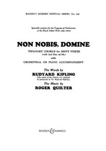 Non Nobis, Domine by Roger Quilter (1877-1953). For Choral, Chorus, Piano (TBB). Boosey & Hawkes Sacred Choral. 6 pages. Boosey & Hawkes #M060021770. Published by Boosey & Hawkes.

Second Bass part, ad lib.