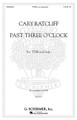 Past Three O'Clock arranged by Cary Ratcliff. For Choral, Harp (TTBB). Choral. 12 pages. Published by G. Schirmer.

Past three a clock, and a cold frosty morning, past three a clock; good morrow, masters all, this text is combined with an old English tune in a fresh seasonal setting. With harp. Available for SATB and TTBB. Performance Time: Approx. 3:00.

Minimum order 6 copies.