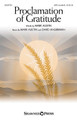 Proclamation of Gratitude by David Angerman and Mark Austin. For Choral, Handbells (SATB). Harold Flammer. 16 pages.

Uses: Thanksgiving, Service Music, General Worship

Scripture: I Thessalonians 5:18, Hebrews 12:28, Psalms 100:1-5

A festive flourish for Thanksgiving or general use, this clarion call is an effective service opener. A keyboard opening sweeps up into a climbing passage using the lead motive from “For the Beauty of the Earth.” This energizing crescendo ends in a noble, original theme. An a cappella section adds contrast and the final carillon-like canon is inspired. Impressive! 3-octave handbell part included.

Minimum order 6 copies.