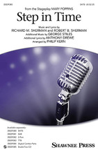 Step In Time ((from Mary Poppins)). Arranged by Philip Kern. SATB. Choral. 16 pages. Published by Shawnee Press.

From Disney's hit Broadway musical, Mary Poppins, comes this toe-tapping, broom-sweeping jewel! Accessible vocal writing provides thrills throughout for mixed voices and for the guys as well. Instrumental parts for this show-stopper are also available.

Minimum order 6 copies.