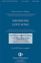 Shoshone Love Song (from Three Native American Songs). By Kevin Memley. For Choral (SATB). Gentry Publications. 8 pages.

Memley celebrates the Native American culture with an exquisite triptych of poems and song called Three Native American Settings. The original music is consumed with the sounds of the Native American spirit in all three selections. Although they can be performed separately, the set provides a reverent tribute to a beautiful culture. High school or college or community choirs.

Titles include:: Cherokee Traveller's Greeting * Shoshone Love Song * and Come on the Trail of Song.

Minimum order 6 copies.