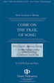 Come on the Trail of Song (from Three Native American Songs). By Kevin Memley. For Choral (SATB). Gentry Publications. 12 pages.

Memley celebrates the Native American culture with an exquisite triptych of poems and song called Three Native American Settings. The original music is consumed with the sounds of the Native American spirit in all three selections. Although they can be performed separately, the set provides a reverent tribute to a beautiful culture. High school or college or community choirs.

Titles include:: Cherokee Traveller's Greeting * Shoshone Love Song * and Come on the Trail of Song.

Minimum order 6 copies.