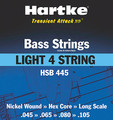 Hartke Transient Attack Bass Strings (Light 4 String). Hartke Equipment. General Merchandise. Hal Leonard #HSB445. Published by Hal Leonard.
Introducing Hartke Bass Strings. Bass players will get nothing less than what they would expect from a Hartke product: Reliability, consistency, and ultra-fast transient response for a brighter, richer, more defined tone. The Hartke bass strings come in 12 configurations, including 4 and 5 string sets of XLIGHT, LIGHT, and MEDIUM, available in single and three packs. They are long scale, nickel wound, hex core strings, with color-coded beads for easy identification.