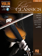 Light Classics (Violin Play-Along Volume 42). By Various. For Violin. Violin Play-Along. Softcover Audio Online. 16 pages. Published by Hal Leonard.

The Violin Play-Along series will help you play your favorite songs quickly and easily. Just follow the music, listen to the demonstration tracks to hear how the violin should sound, and then play along using the separate backing tracks. The purchase price includes online access to audio for download or streaming.

This volume features eight songs: Fiddle Faddle • Holiday for Strings • Hymne a L'Amour • Mr. Lucky • The River Seine (La Seine) • Song from a Secret Garden • Spartacus - Love Theme • Tara's Theme (My Own True Love).