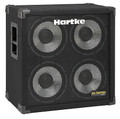 410XL Bass Cabinet (4 x 10 inch. Aluminum / 400 watts / 8 ohms, Dual Chamber). For Bass. Hartke Equipment. General Merchandise. Hal Leonard #HCX410. Published by Hal Leonard.

Professionals choose the XL Series because of its carefully calibrated and tuned cabinet design along with its high-quality aluminum cone drivers. These cabinets produce a smooth response along with the clear, punchy attack that changed the sound of bass. The 410XL features a twin chamber, dual-ported design. Housed in the cab are four 10-inch proprietary low frequency drivers that employ large voice coils, impregnated fabric surrounds and convex dust covers, all mounted in a heavy-duty steel frame. And with 400 watts of available power handling and a frequency response of 30 Hz to 5 kHz, this cabinet ensures professional performance and remarkable tone for any style of playing. Built for the road, the 410XL uses heavy-duty plywood construction and is covered in rugged carpet. Additionally, a recessed jack plate and ergonomic metal handles make transporting this cab no sweat. With strength to endure and tone to amaze, the 410XL ensures a performance that will make mouths drop.