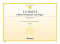 8 Little Preludes and Fugues, BWV 553-560 composed by Johann Sebastian Bach (1685-1750). Arranged by Rudolf Walter. For Organ. Einzelausgaben (Single Sheets). 46 pages. Schott Music #ED09726. Published by Schott Music.