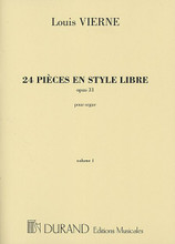 24 Pieces en style libre. (Organ Solo). Composed by Louis Vierne (1870-1937). For Organ. Editions Durand. 44 pages. Editions Durand #DF0897200. Published by Editions Durand.
Product,67803,Carolyn Hamlin's Worship Hymns for Organ (CD only)"